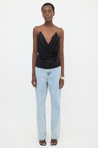 Loewe Silk Draped Chain Top