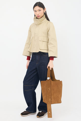 Loewe Suede Large Pebble Bucket Bag