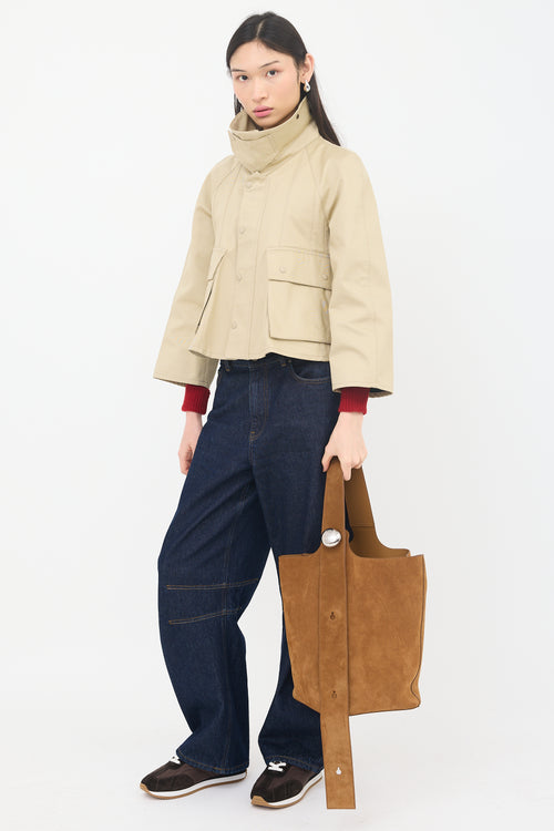 Loewe Suede Large Pebble Bucket Bag