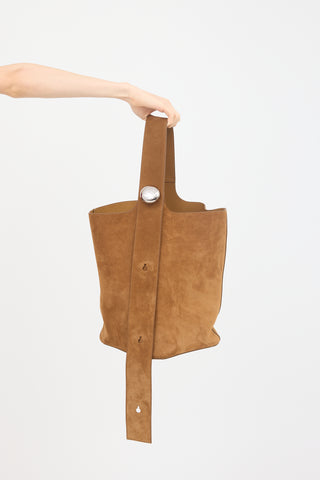 Loewe Suede Large Pebble Bucket Bag