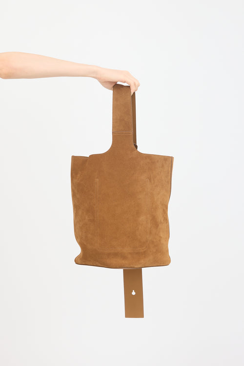 Loewe Suede Large Pebble Bucket Bag