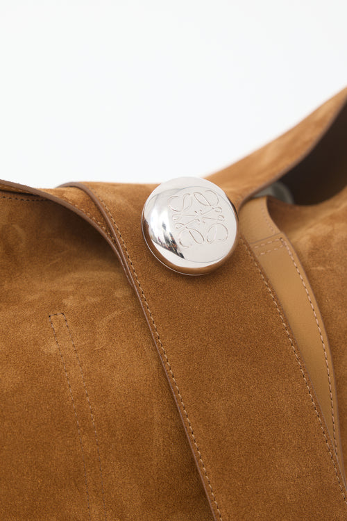 Loewe Suede Large Pebble Bucket Bag