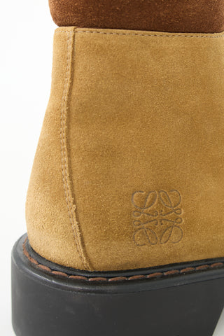 Loewe Suede Sierra Combat Boot