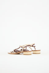 Loewe Suede Embellished Strappy Sandal
