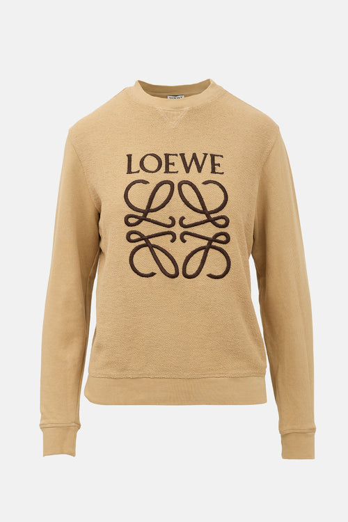 Loewe Terry Embroidered Anagram Sweatshirt