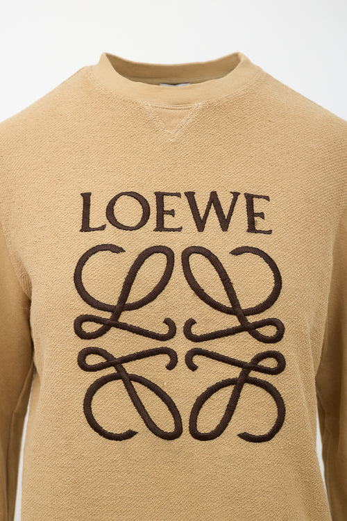Loewe Terry Embroidered Anagram Sweatshirt