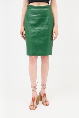 Loewe Vintage Leather Skirt