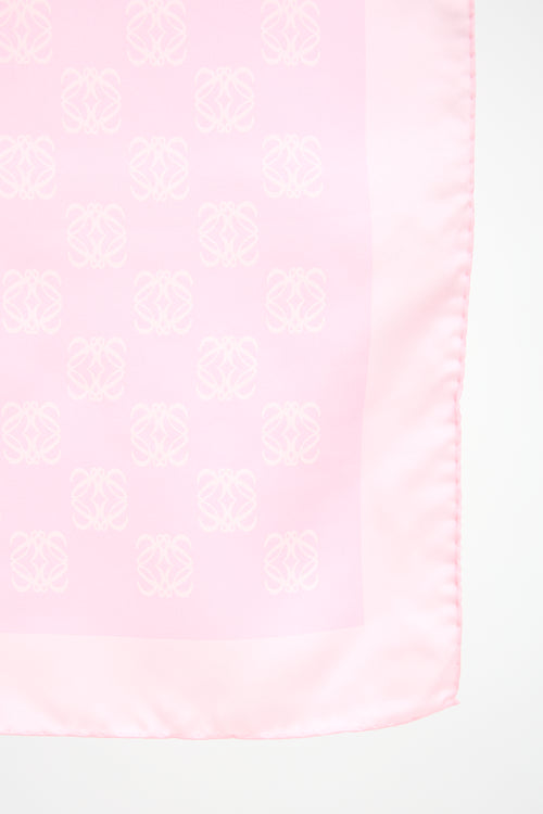 Loewe Vintage Silk Anagram Scarf
