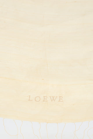 Loewe Vintage Silk Logo Scarf