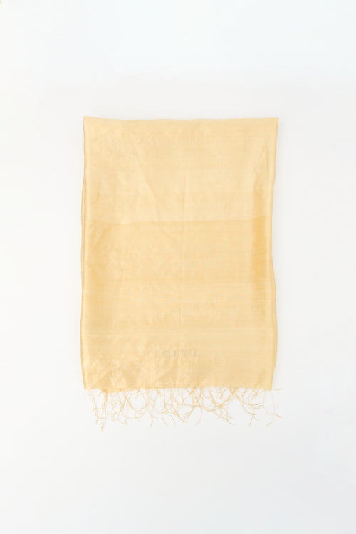 Loewe Vintage Silk Logo Scarf