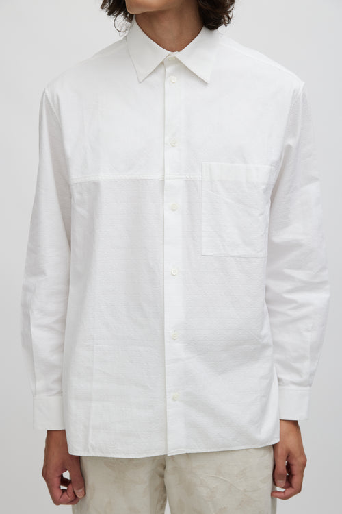 Loewe White Jacquard Monogram Shirt