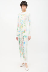 Loewe White & Multi Mesh Trompe L'Oeil Dress