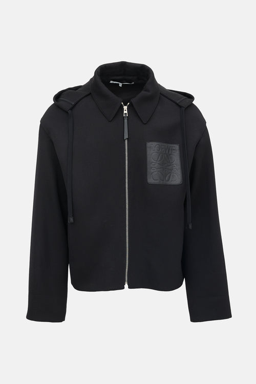 Loewe Wool Anagram Hooded Jacket