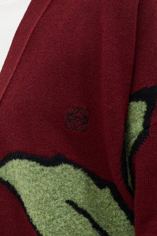 Loewe Wool Intarsia Anagram Cardigan