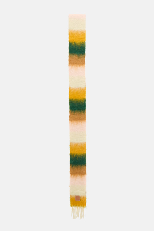 Loewe Wool & Mohair Anagram Stripes Scarf