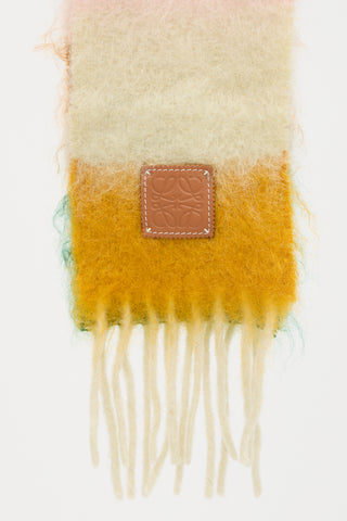 Loewe Wool & Mohair Anagram Stripes Scarf