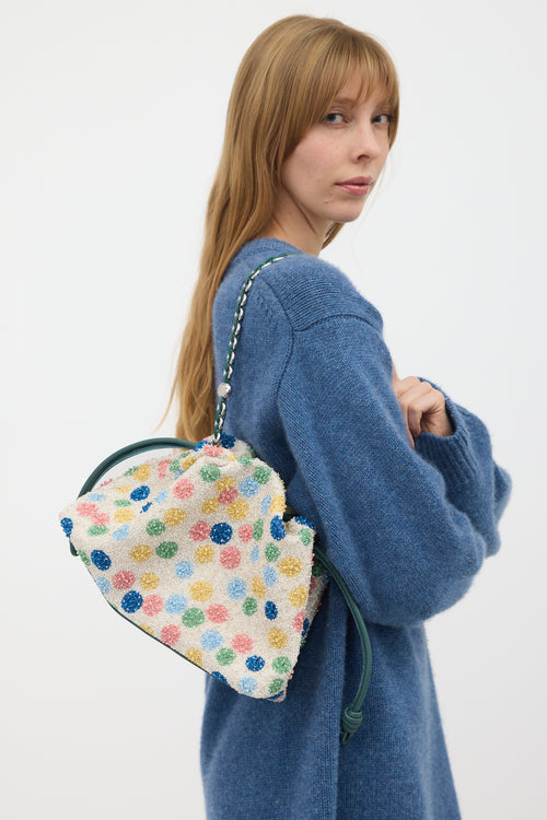 Loewe X Suna Fujita Beaded Leather Flamenco Bag