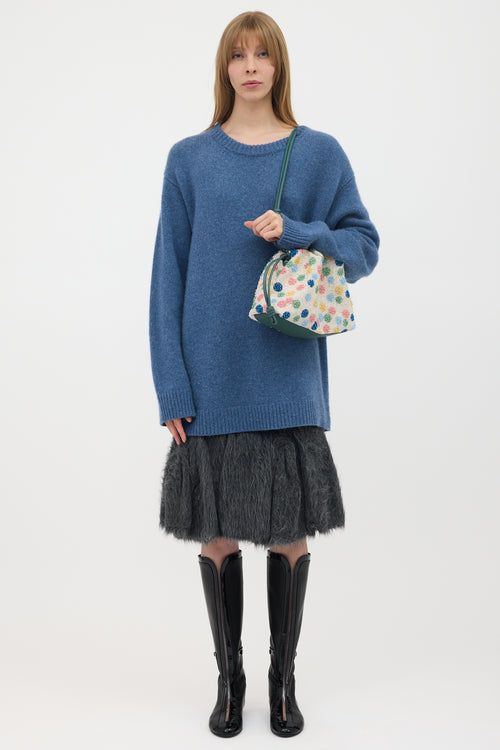 Loewe X Suna Fujita Beaded Leather Flamenco Bag