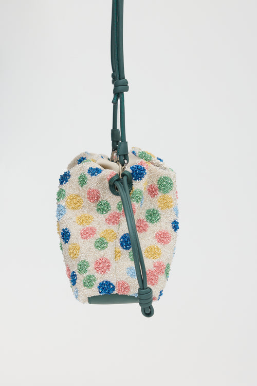 Loewe X Suna Fujita Beaded Leather Flamenco Bag