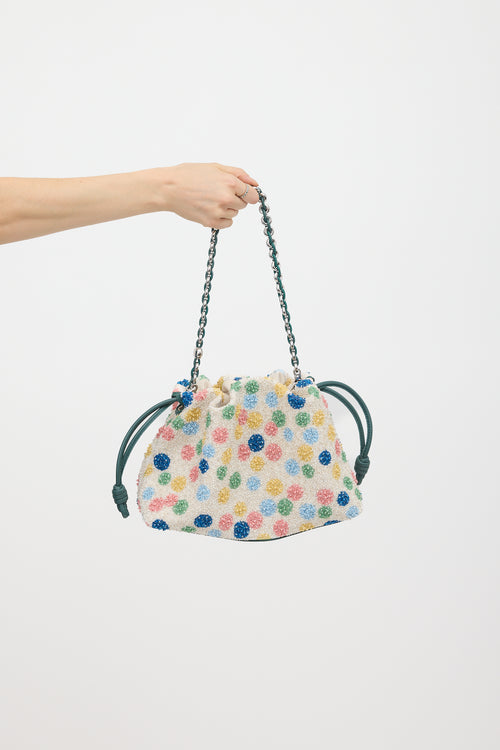 Loewe X Suna Fujita Beaded Leather Flamenco Bag