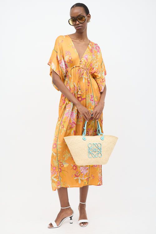 Loewe X Tiffany & Co. Beige & Light Blue Basket Bag