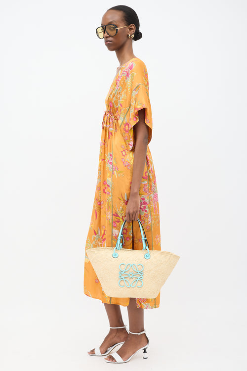 Loewe X Tiffany & Co. Beige & Light Blue Basket Bag