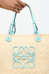 Loewe X Tiffany & Co. Beige & Light Blue Basket Bag