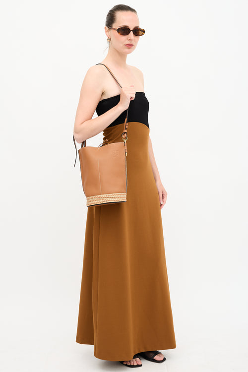Loewe X Paula's Ibiza Leather Gate Bucket Bag