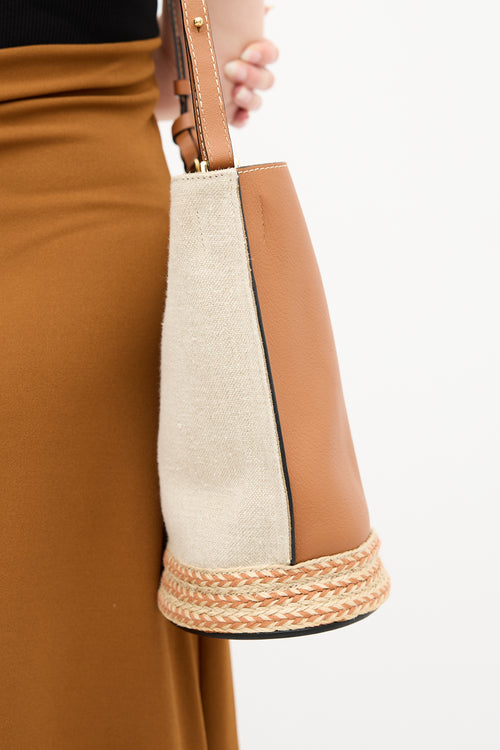 Loewe X Paula's Ibiza Leather Gate Bucket Bag