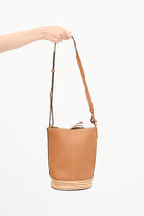 Loewe X Paula's Ibiza Leather Gate Bucket Bag