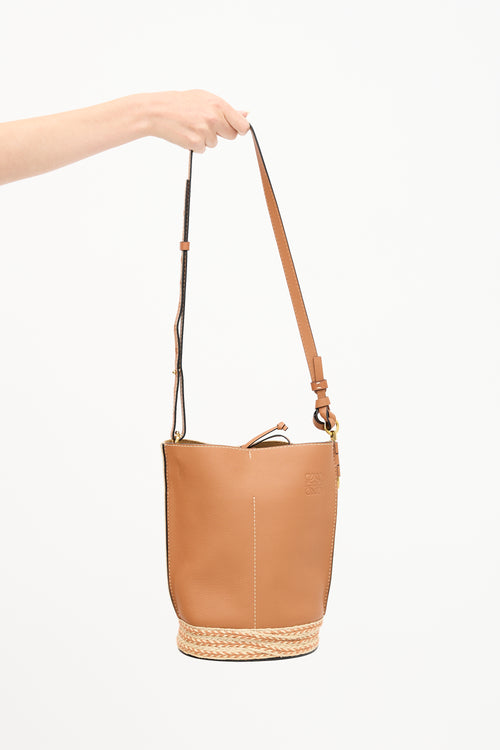 Loewe X Paula's Ibiza Leather Gate Bucket Bag