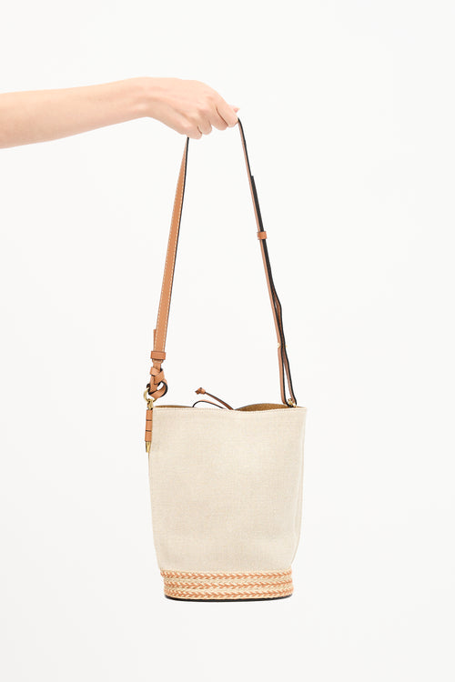 Loewe X Paula's Ibiza Leather Gate Bucket Bag