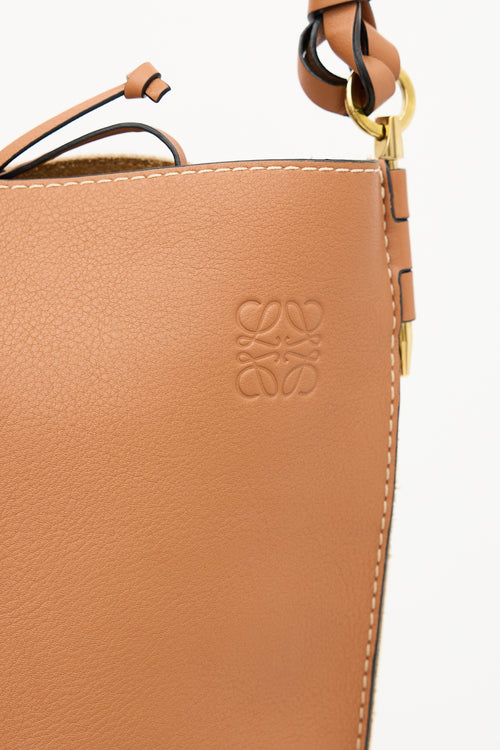 Loewe X Paula's Ibiza Leather Gate Bucket Bag