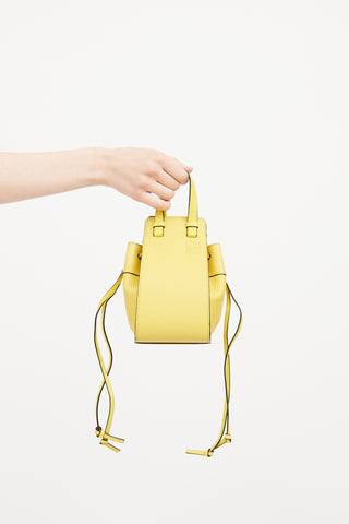 Yellow Mini Leather Hammock Bag