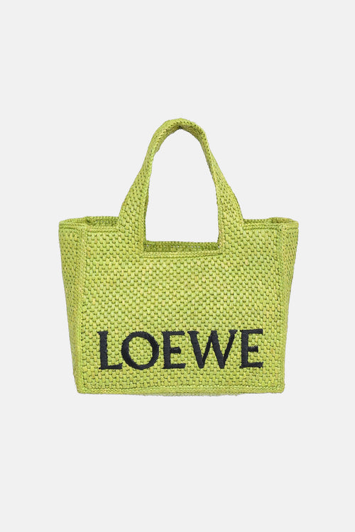 Raffia Logo Tote Bag
