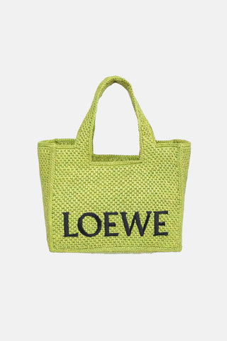 Raffia Logo Tote Bag