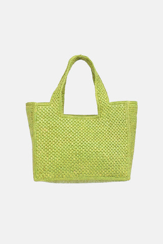 Raffia Logo Tote Bag