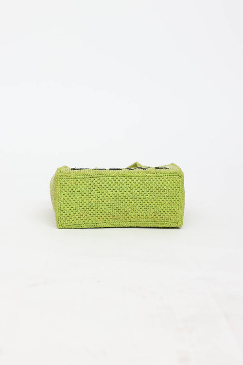 Raffia Logo Tote Bag