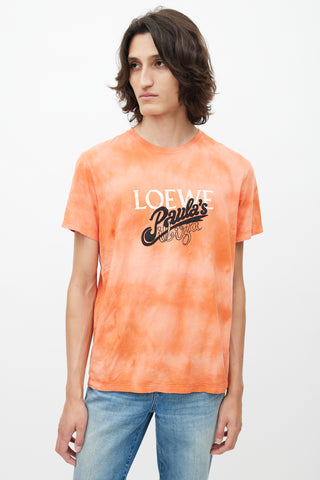 Loewe x Paula's Ibiza Orange Tie Dye T-Shirt