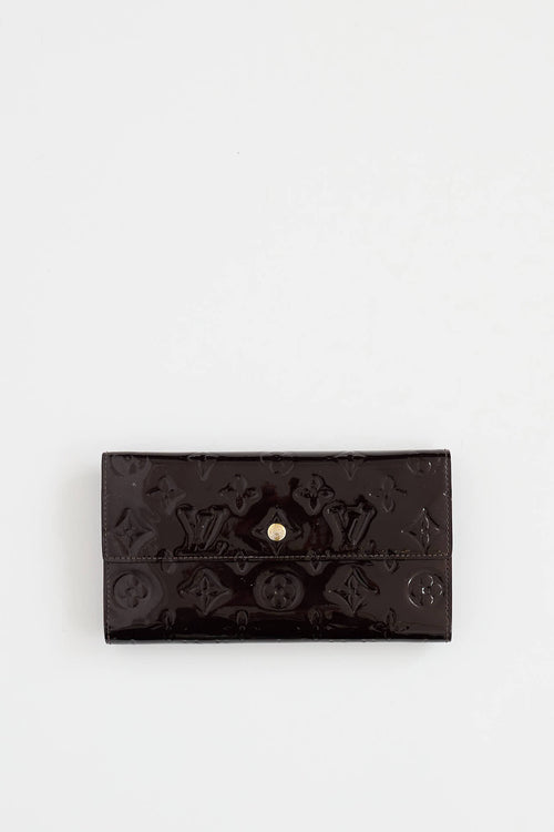 Louis Vuitton Monogram Vernis Patent Sarah Wallet