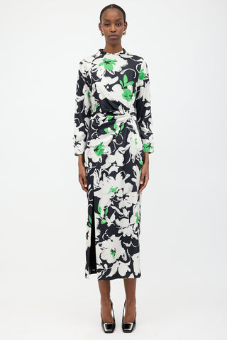 Lola Rose Satin Floral Maxi Dress