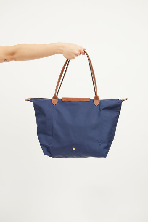 Longchamp Navy Le Pliage Tote Bag