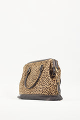 Longchamp Brown Textured Hair Legende Frame Bag