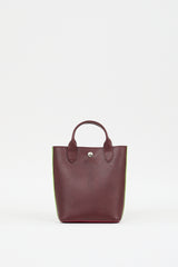 Longchamp Burgundy Leather Épure XS Bag