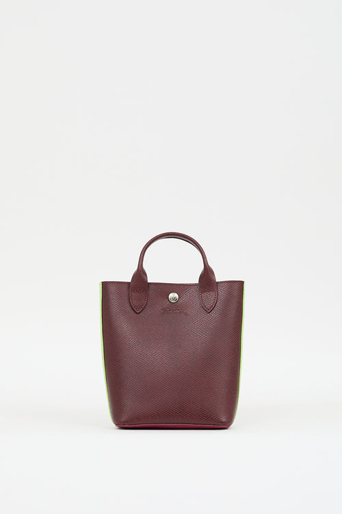 Longchamp Burgundy Leather Épure XS Bag