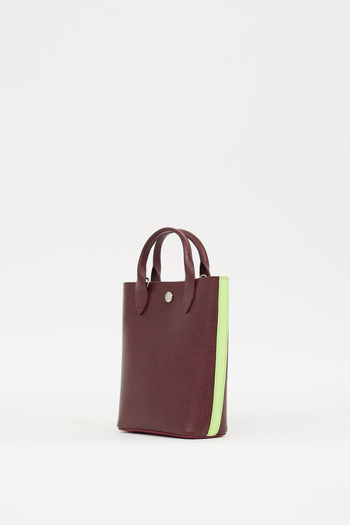 Longchamp Burgundy Leather Épure XS Bag