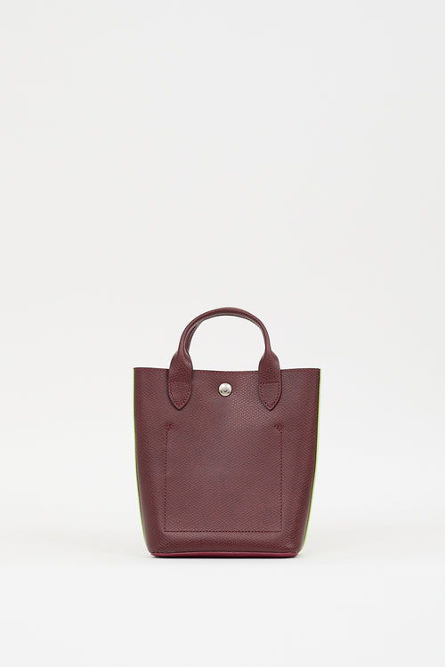 Longchamp Burgundy Leather Épure XS Bag