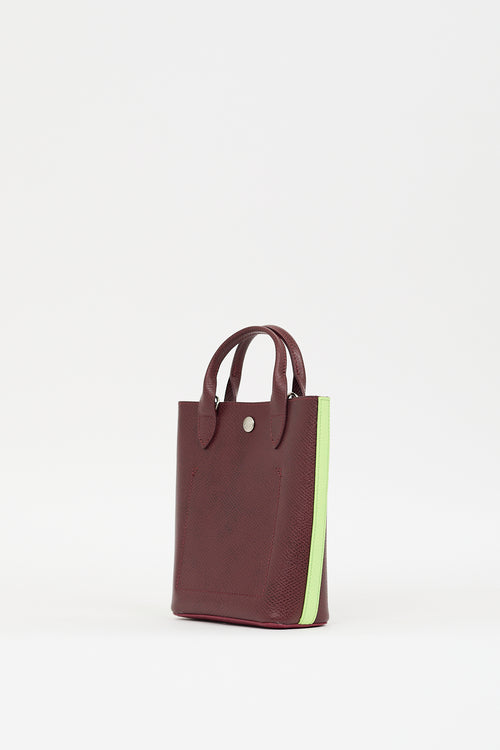 Longchamp Burgundy Leather Épure XS Bag