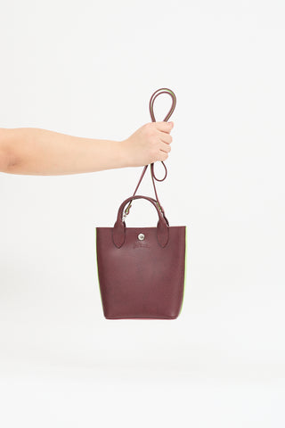 Longchamp Burgundy Leather Épure XS Bag