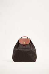 Longchamp Dark Brown Le Pliage Cinched Backpack